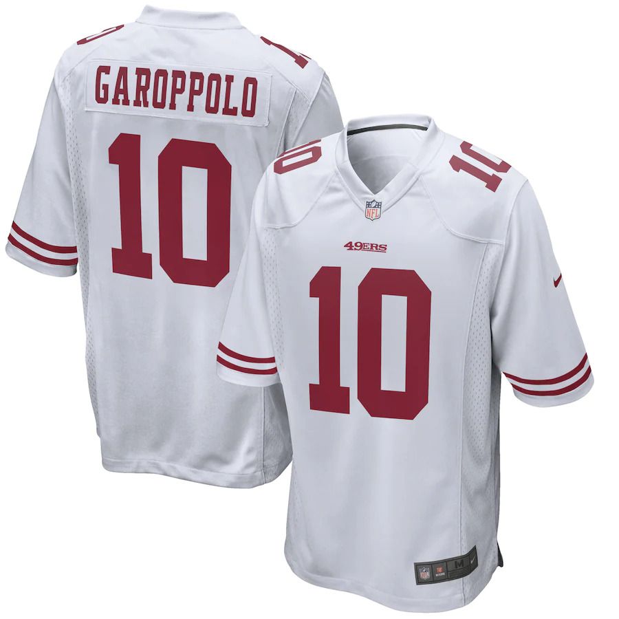 Men San Francisco 49ers #10 Jimmy Garoppolo Nike White Game NFL Jersey